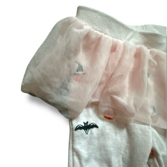 Pink Halloween Tutu Leggings Combo Carters Girls Size 3 Months Pumpkins Ghosts - Picture 3 of 9